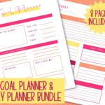 pink and yellow planner