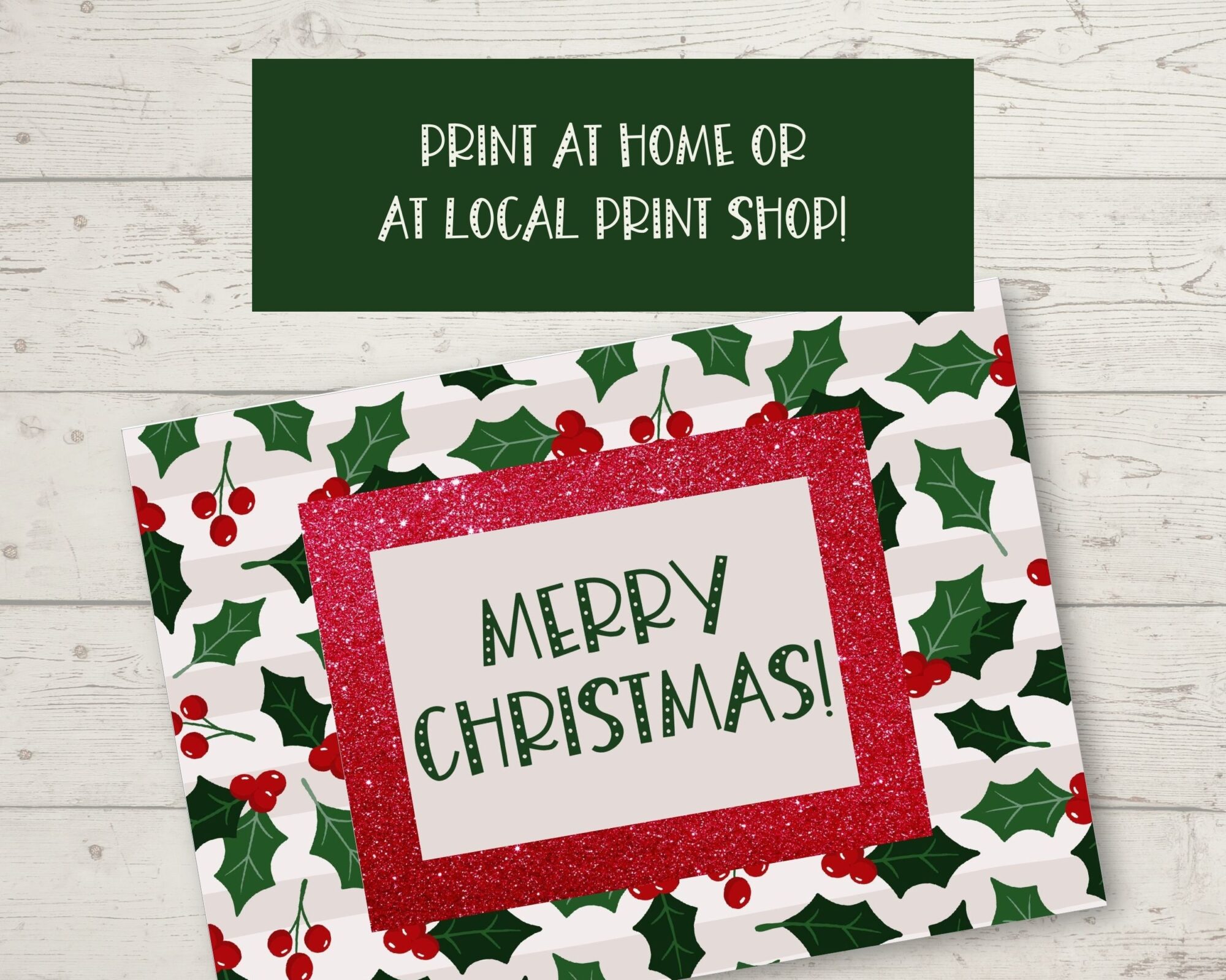 print at home or copy shop holly jolly