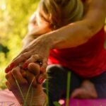 woman exercising outside