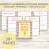 Printable Birthday Journal