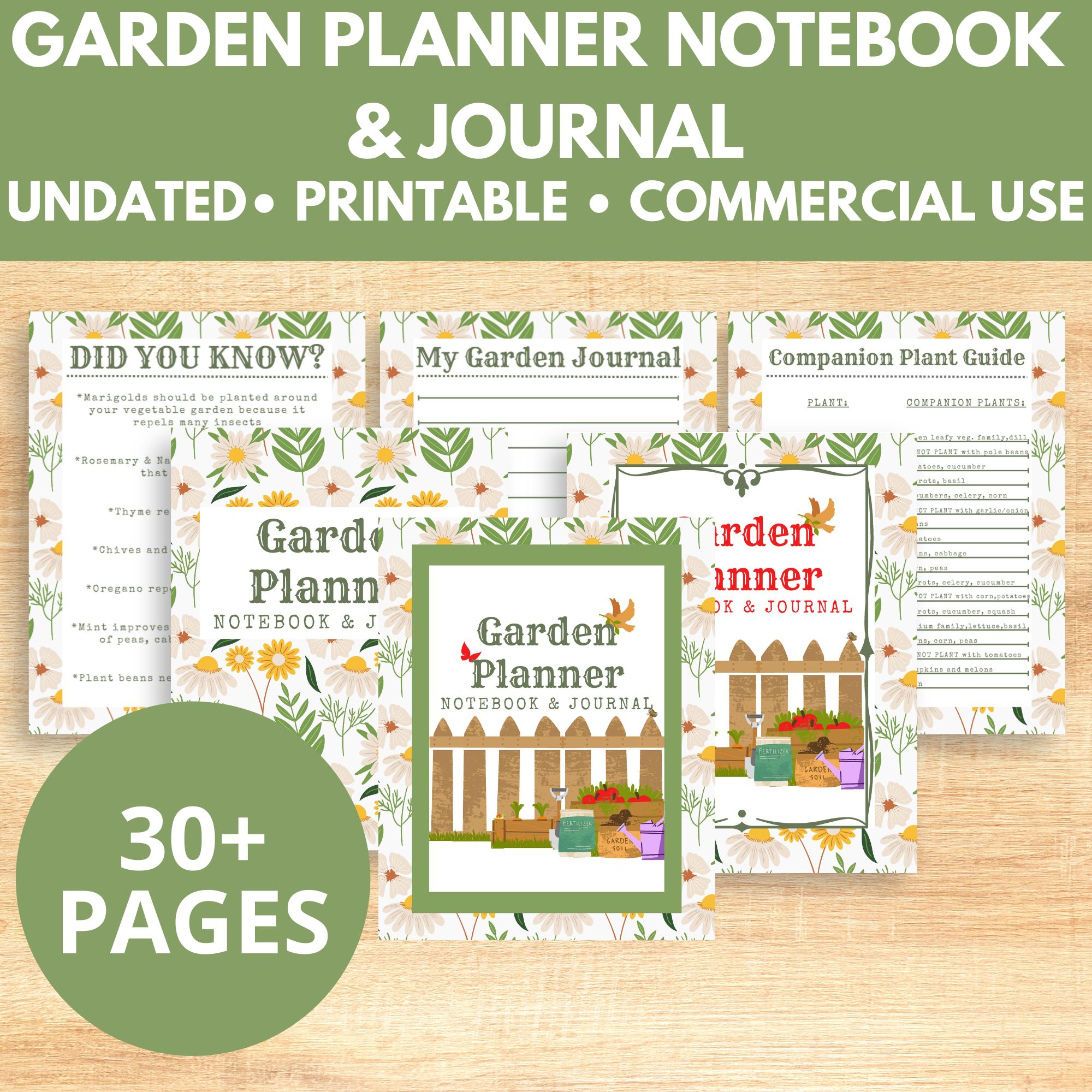 PLR- Garden Planner Notebook & Journal | Imperfectly Aimee K.