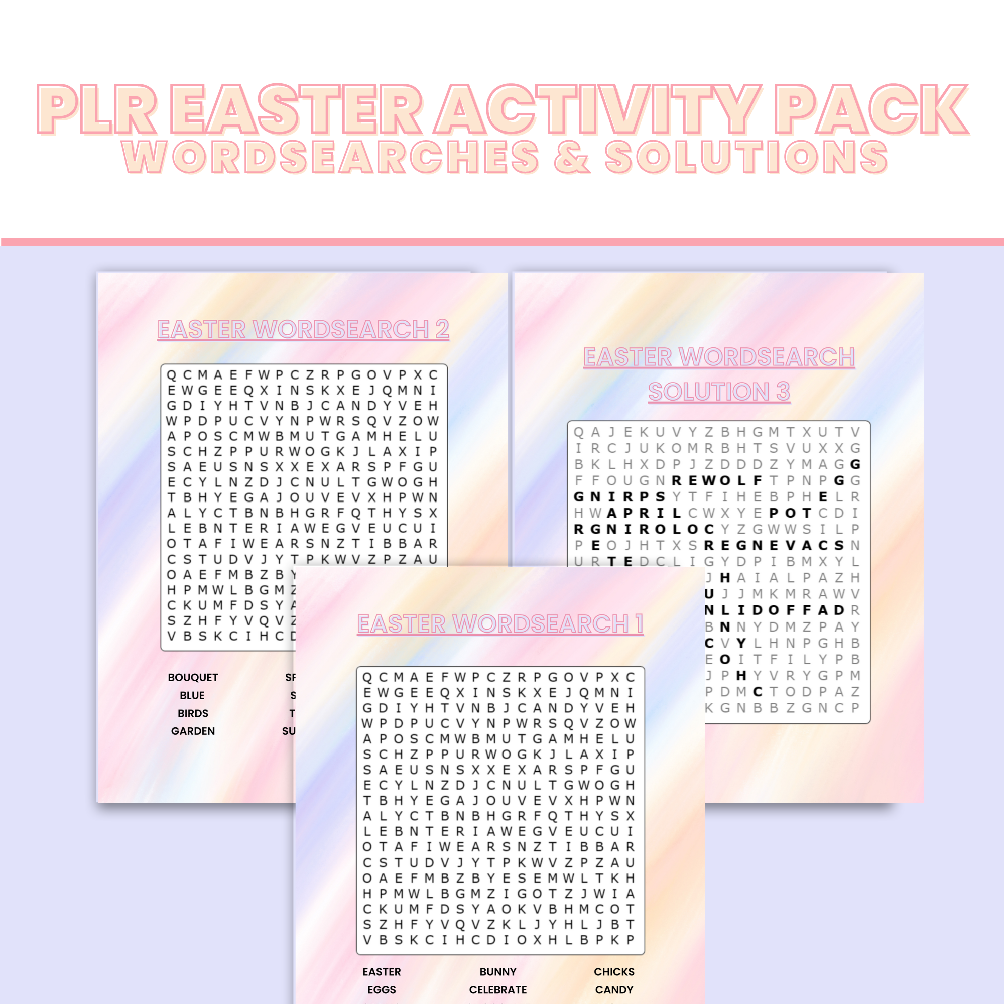 easter activity pack plr