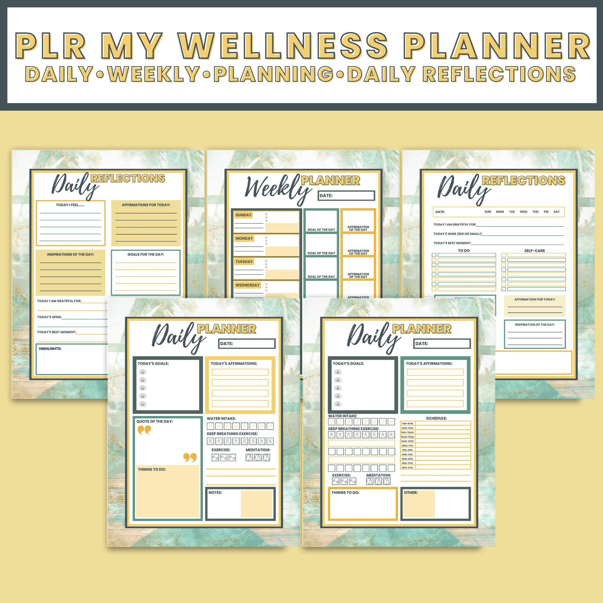 plr wellness planner