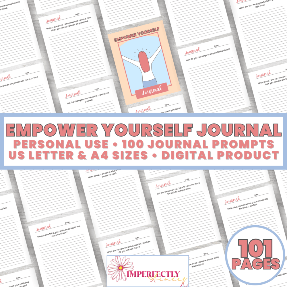 Empower Yourself Journal pages displayed