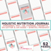 Holistic Nutrition Journal Pages laid out to view what's included