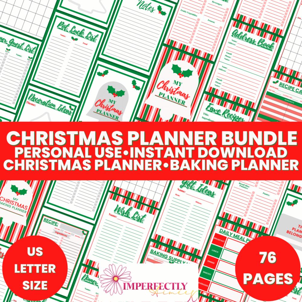 Christmas Planner + Holiday Baking Planner included